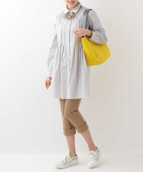 HIROKO BIS / ヒロコビス ドレス | 【洗濯機で洗える】ピンタックロングシャツ | 詳細4