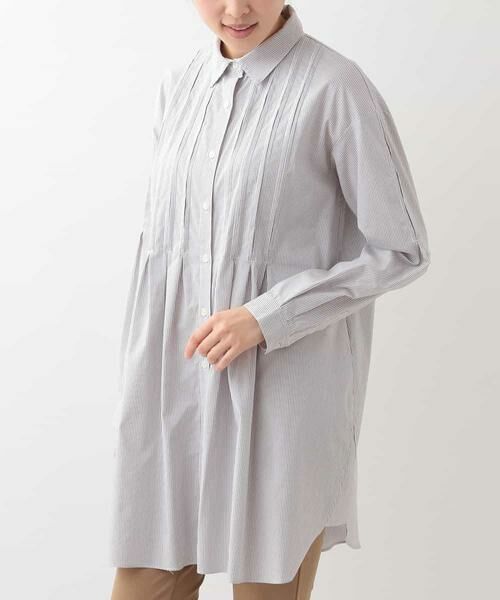 HIROKO BIS / ヒロコビス ドレス | 【洗濯機で洗える】ピンタックロングシャツ | 詳細6