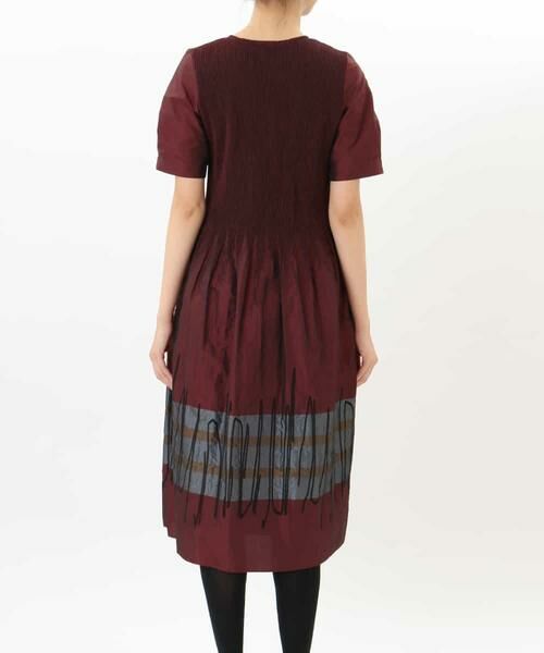HIROKO BIS / ヒロコビス ドレス | ループ柄シャーリング ジャガードドレス | 詳細3