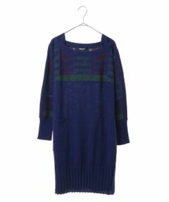 HIROKO BIS / ヒロコビス ロング・マキシ丈ワンピース | ロゴニット チュニックプルオーバー