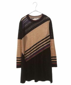 HIROKO BIS / ヒロコビス チュニック | マルチカラーボーダーニットチュニック