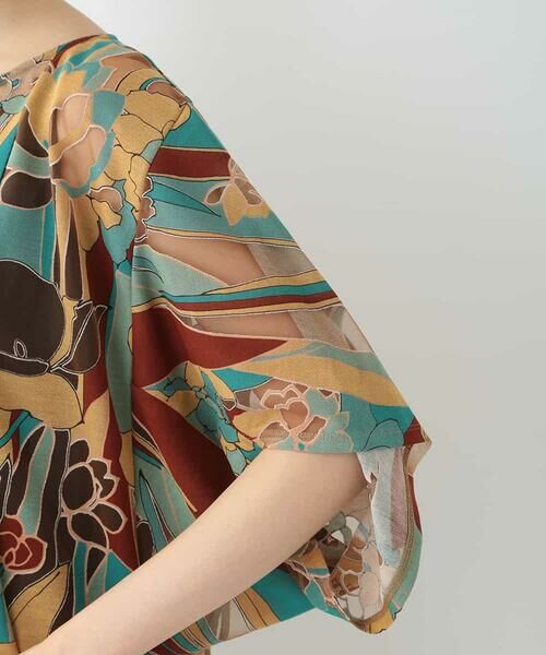 HIROKO BIS / ヒロコビス ドレス | 【洗える/日本製】フラワー＆リーフプリント チュニック | 詳細5