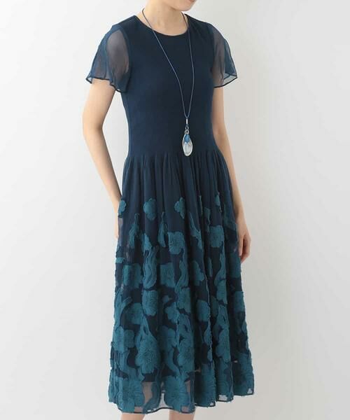 HIROKO BIS / ヒロコビス ドレス | 花柄オーガンジードレス | 詳細1