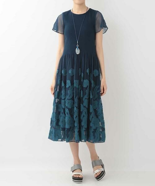 HIROKO BIS / ヒロコビス ドレス | 花柄オーガンジードレス | 詳細9