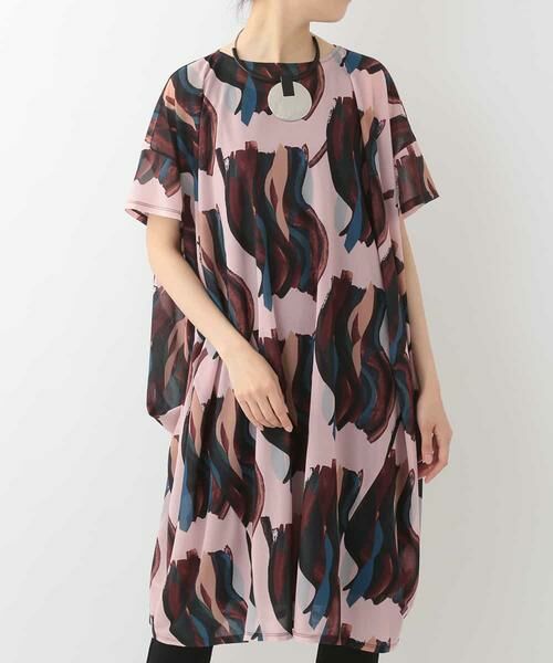HIROKO BIS / ヒロコビス ドレス | 【洗濯機で洗える】ハンドペインティング風コクーンドレス | 詳細1
