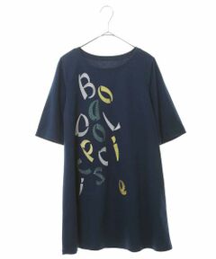 【洗える/日本製】メッセージ入り刺繍ロングＴシャツ