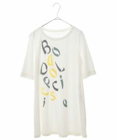 HIROKO BIS / ヒロコビス チュニック | 【洗える/日本製】メッセージ入り刺繍ロングＴシャツ