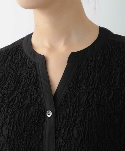 HIROKO BIS / ヒロコビス ドレス | 【洗える】シャーリング刺繍ワンピース | 詳細4