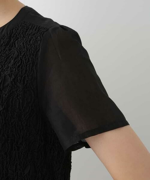 HIROKO BIS / ヒロコビス ドレス | 【洗える】シャーリング刺繍ワンピース | 詳細5