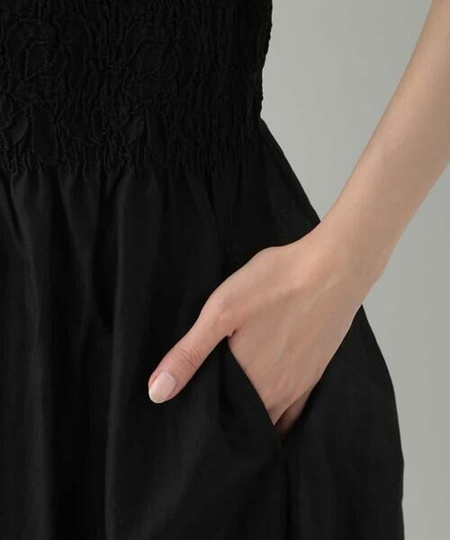 HIROKO BIS / ヒロコビス ドレス | 【洗える】シャーリング刺繍ワンピース | 詳細6