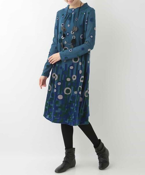 HIROKO BIS / ヒロコビス ドレス | 【洗える/日本製】パイルジャガードデザインドレス | 詳細9