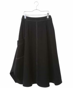HIROKO BIS / ヒロコビス ロング・マキシ丈スカート | 【洗濯機で洗える】デザインステッチ イレギュラーヘムスカート