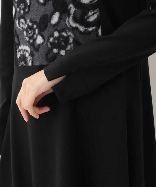 HIROKO BIS / ヒロコビス ドレス | 【日本製】フラワージャガード切り替えワンピース | 詳細8