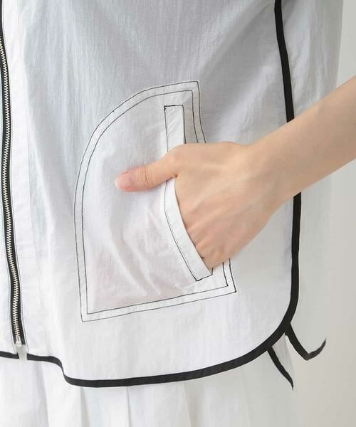 HIROKO BIS / ヒロコビス ノーカラージャケット | 【洗える】エキゾチック刺繍ジップブルゾン | 詳細7