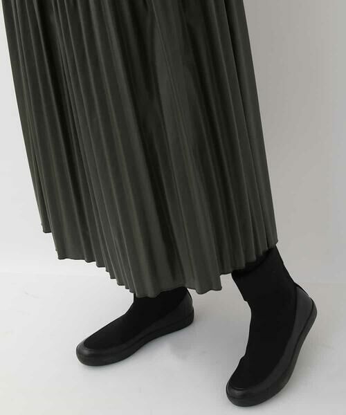 HIROKO BIS / ヒロコビス ロング・マキシ丈スカート | 【洗える】エコレザープリーツデザインスカート | 詳細5