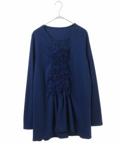 【洗える】シャーリングシフォンチュニック