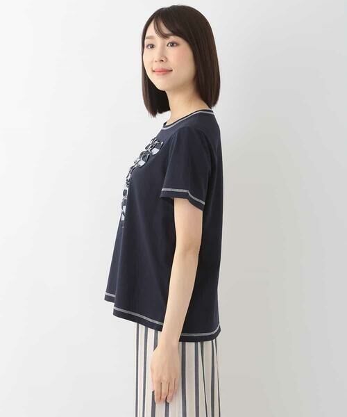 HIROKO BIS / ヒロコビス カットソー | 【洗える】パッチワーク刺繍Tシャツ | 詳細2