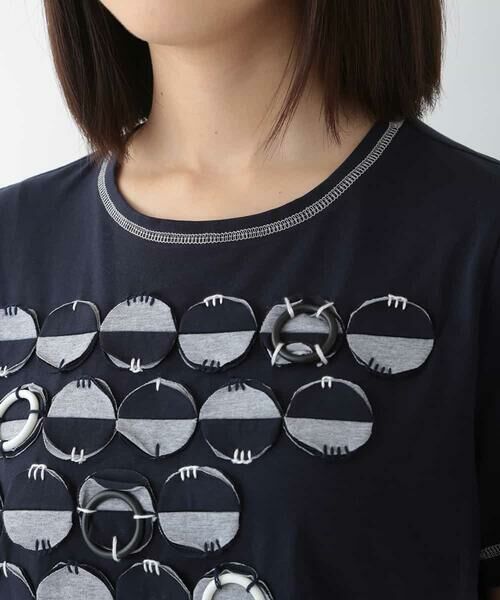 HIROKO BIS / ヒロコビス カットソー | 【洗える】パッチワーク刺繍Tシャツ | 詳細4