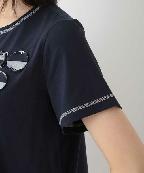 HIROKO BIS / ヒロコビス カットソー | 【洗える】パッチワーク刺繍Tシャツ | 詳細5