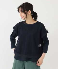 HIROKO BIS / ヒロコビス カットソー | 【洗濯機で洗える】メッシュセットプルオーバー