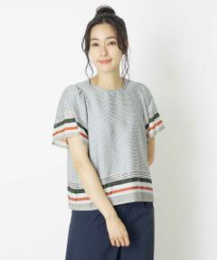 HIROKO BIS / ヒロコビス シャツ・ブラウス | ボーダージャカードブラウス