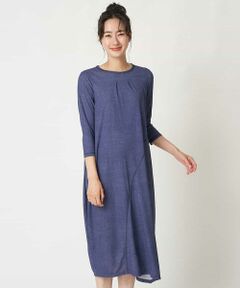 HIROKO BIS / ヒロコビス ロング・マキシ丈ワンピース | 【洗濯機で洗える】デニムプリントカジュアルワンピース