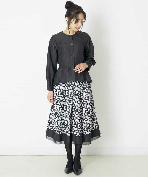 セール】 フラワー刺繍スカート （ロング・マキシ丈スカート）｜HIROKO 