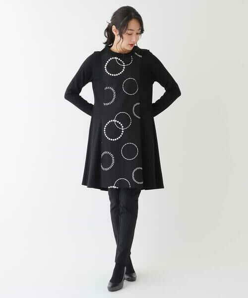 HIROKO BIS / ヒロコビス チュニック | 【洗える】サークル刺繍デザインチュニック | 詳細13