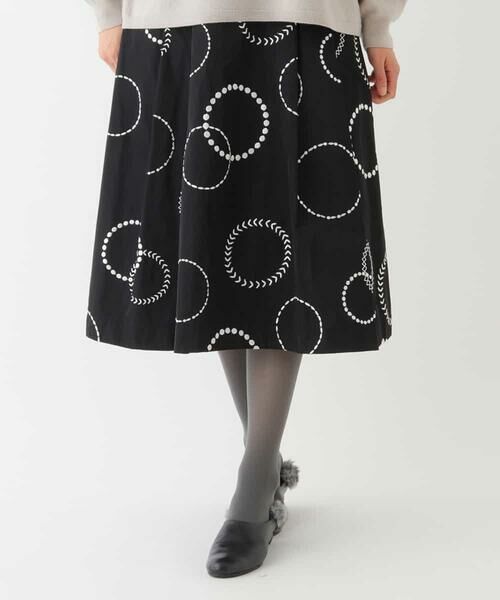 HIROKO BIS / ヒロコビス ロング・マキシ丈スカート | 【洗える】サークル刺繍フレアスカート | 詳細7