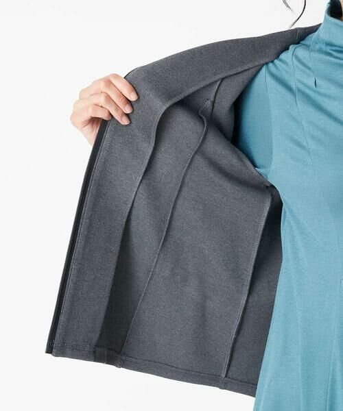 セール】 【洗える】ラインアクセントデザインジャケット （ノーカラー