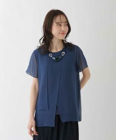 HIROKO BIS / ヒロコビス シャツ・ブラウス | 【洗える】シフォンレイヤードデザインブラウス