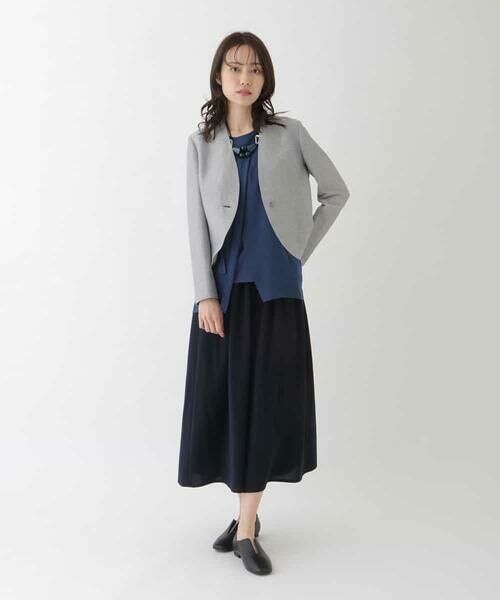 HIROKO BIS ヒロコビス ジャケット＆スカート セットアップ グレー