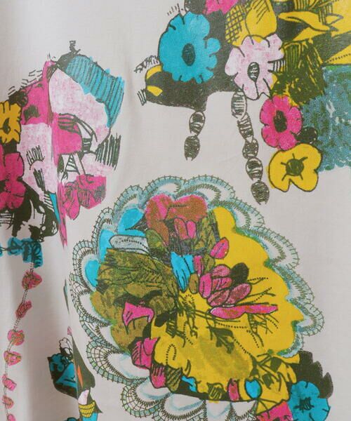 HIROKO BIS / ヒロコビス カットソー | 【洗える】パラリンアートチュニックTシャツ（Floris） | 詳細8