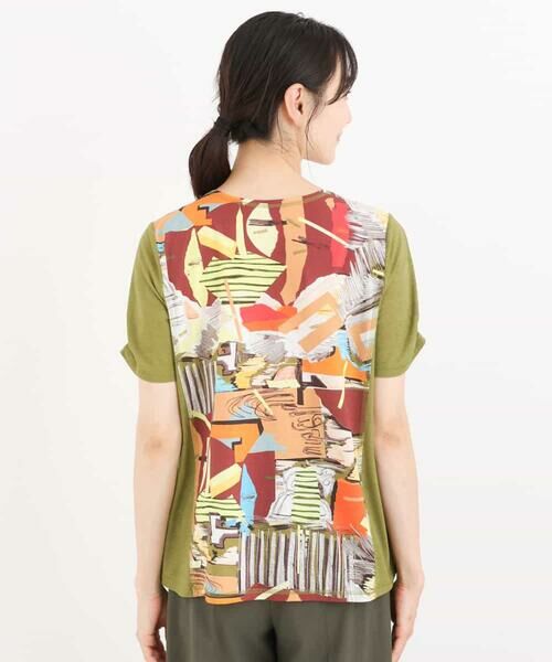 HIROKO BIS / ヒロコビス カットソー | 【洗える】切り替えデザインアートプリントTシャツ | 詳細2