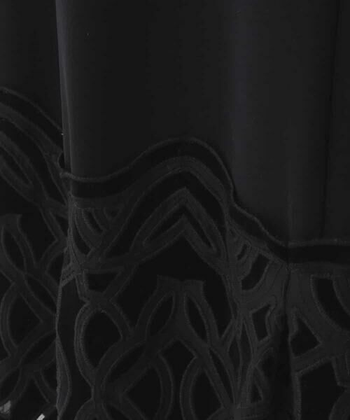 HIROKO BIS / ヒロコビス ロング・マキシ丈スカート | 【洗える】ベロア刺繍レースフレアスカート | 詳細8