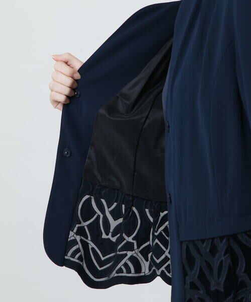 HIROKO BIS / ヒロコビス セットアップ | 【洗える】ベロア刺繍レースデザインジャケット | 詳細9