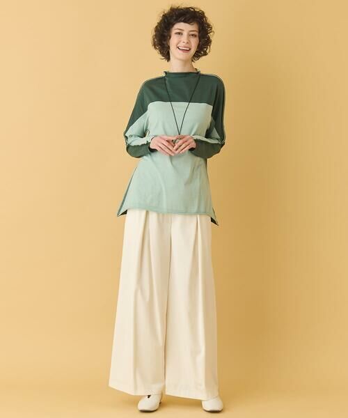 HIROKO BIS / ヒロコビス その他パンツ | 【洗える】フロントタックフレアワイドパンツ | 詳細13