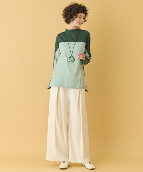 HIROKO BIS / ヒロコビス その他パンツ | 【洗える】フロントタックフレアワイドパンツ | 詳細14