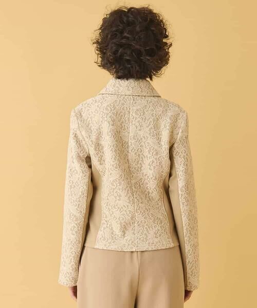 セール】 【洗える】レースボンディングライダース風ジャケット