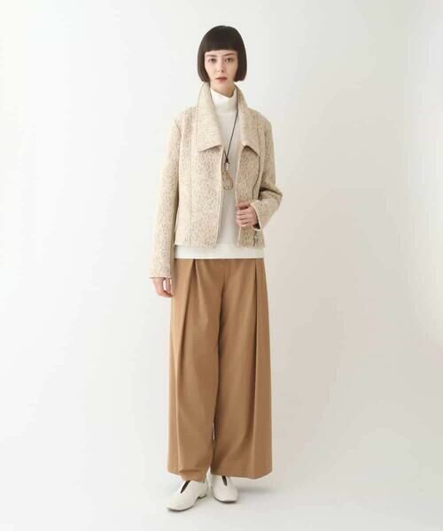 HIROKO BIS / ヒロコビス レザーブルゾン・ジャケット | 【洗える】レースボンディングライダース風ジャケット | 詳細21