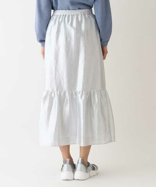 HIROKO BIS / ヒロコビス ロング・マキシ丈スカート | 切り替えギャザーメタリックスカート /洗濯機で洗える | 詳細2