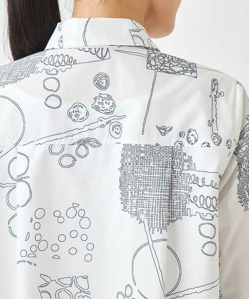 HIROKO BIS / ヒロコビス シャツ・ブラウス | 幾何学POPチュニックシャツ /洗濯機で洗える | 詳細5