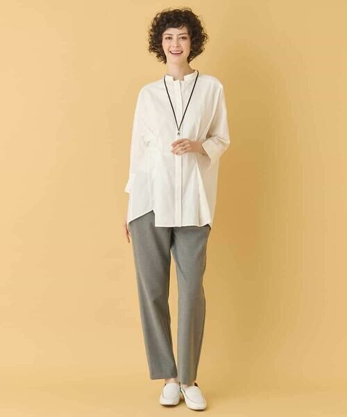 HIROKO BIS / ヒロコビス シャツ・ブラウス | バンドカラータックデザインシャツ /洗濯機で洗える | 詳細29
