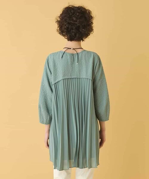 HIROKO BIS / ヒロコビス チュニック | ふくれジャカードプリーツジョイントチュニック /洗える | 詳細19