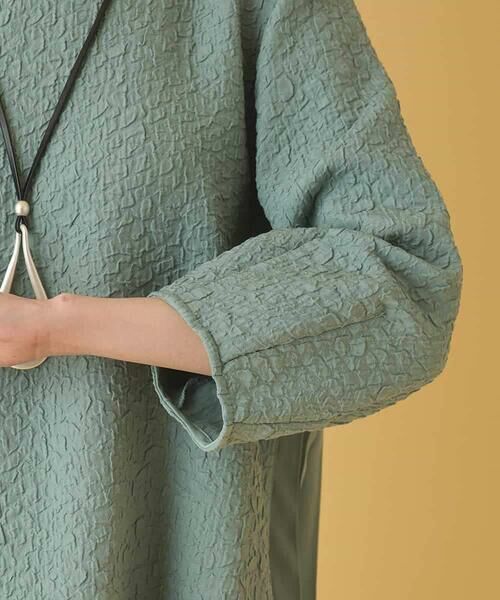 HIROKO BIS / ヒロコビス チュニック | ふくれジャカードプリーツジョイントチュニック /洗える | 詳細22