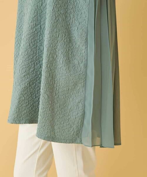 HIROKO BIS / ヒロコビス チュニック | ふくれジャカードプリーツジョイントチュニック /洗える | 詳細24