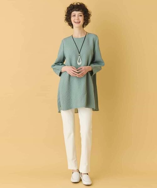 HIROKO BIS / ヒロコビス チュニック | ふくれジャカードプリーツジョイントチュニック /洗える | 詳細29