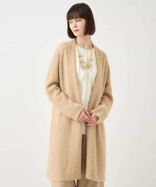 HIROKO BIS / ヒロコビス カーディガン・ボレロ | ヘアリーロングニットカーディガン | 詳細1