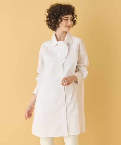 HIROKO BIS / ヒロコビス シャツ・ブラウス | ボウネックチュニックシャツ /洗濯機で洗える | 詳細25