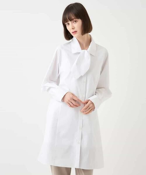HIROKO BIS / ヒロコビス シャツ・ブラウス | ボウネックチュニックシャツ /洗濯機で洗える | 詳細30